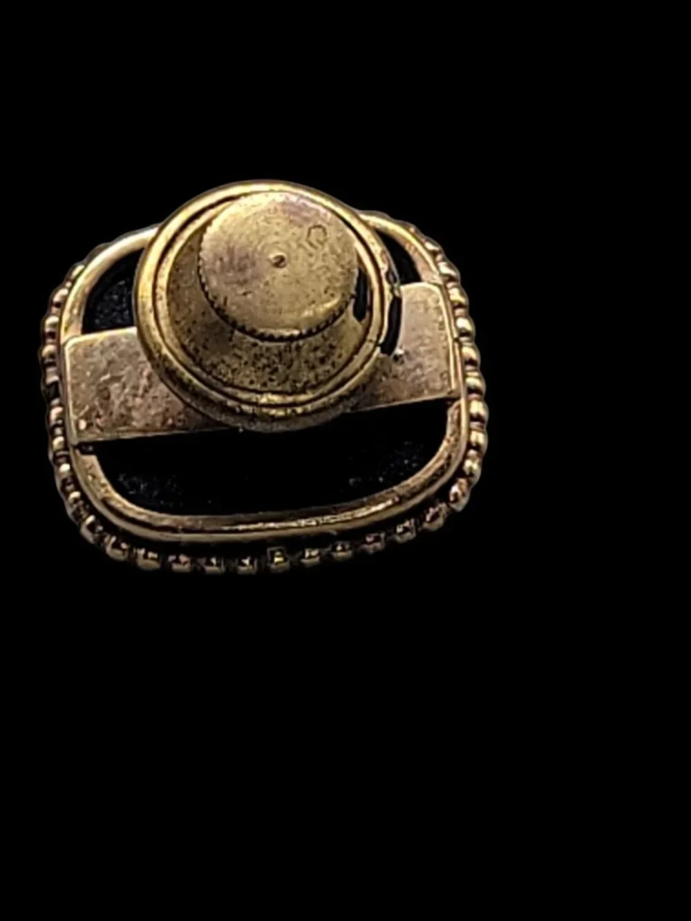 14k Black Onyx Inlay Mens Tie Tack Mine Cut Diamond Antique Early 1900s Art Deco
